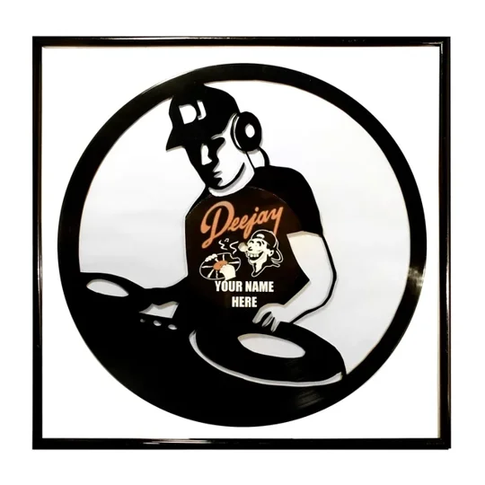 DJ Artwork on Vinyl Wall Decoration image. have your dj name on a vinyl