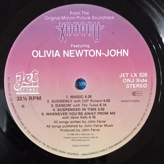Electric Light Orchestra - Xanadu record label