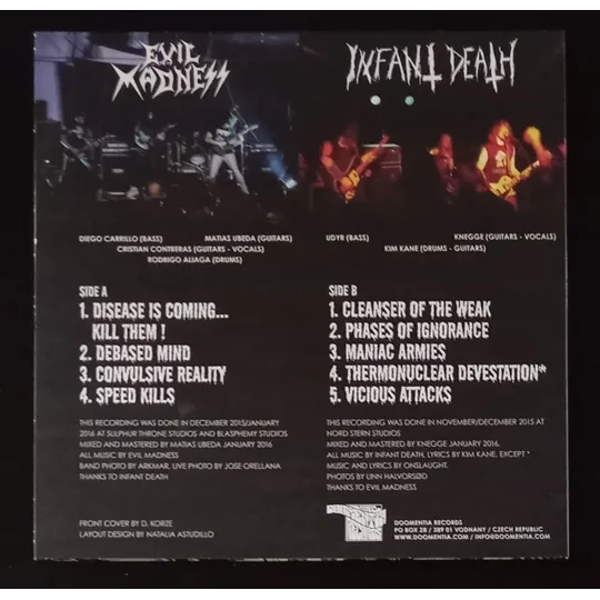 Evil Madness - Infant Death back cover