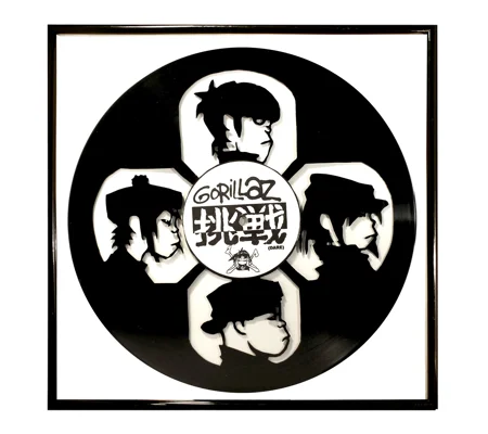 Gorillaz Art On Vinyl Wall Decoration