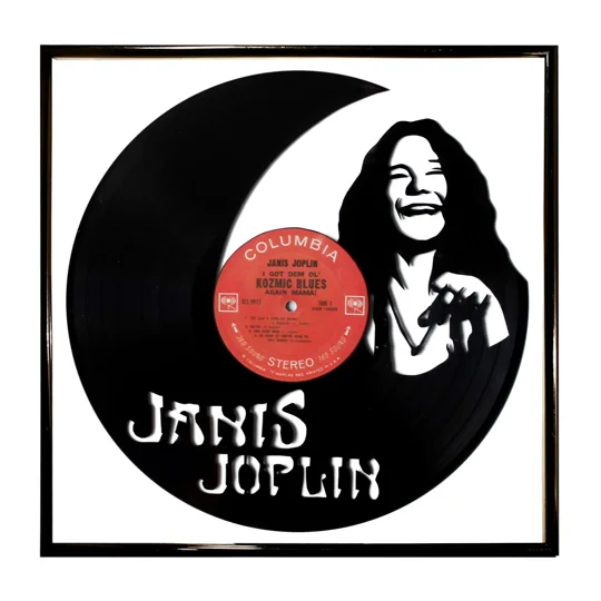 Janis Joplin Vinyl Art Portrait framed Wall Decoration