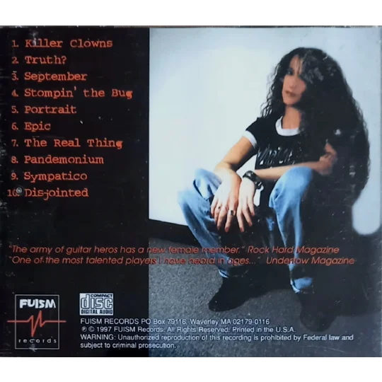 Jaye Foucher - Infectious Licks CD back cover