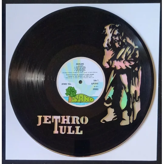 Jethro Tull Aqualung Artwork on Vinyl original photo plus DVD background