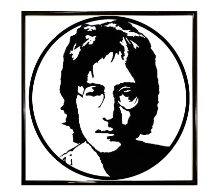 John Lennon Portrait on Vinyl