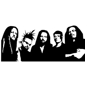 Korn Band Portrait on Vinyl Wall Decoration