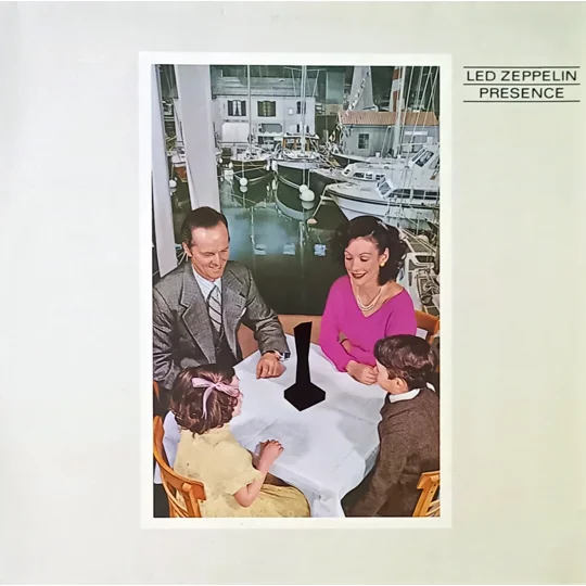 Led Zeppelin – Presence (German Reissue, Swan Song SSK 59 402) is a reissue of the band's 1976 studio album, pressed in Germany and known for its strong sound quality. Unlike the original UK and US gatefold versions, this edition comes in a standard single sleeve, with the iconic Hypgnosis-designed cover art featuring “The Object” in full detail.