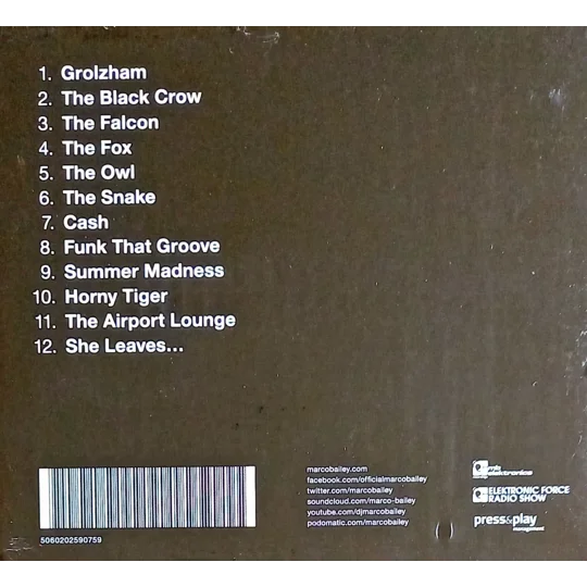 Marco Bailey - High Volume CD back cover