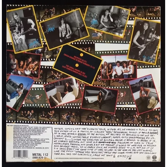 Metallica - Garage Days Revisited The $5.98 E.P back cover