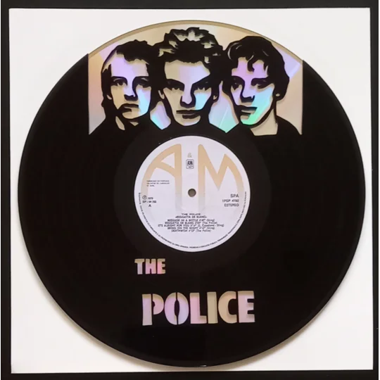 The Police Art on Vinyl Wall Decoration original photo plus DVD background