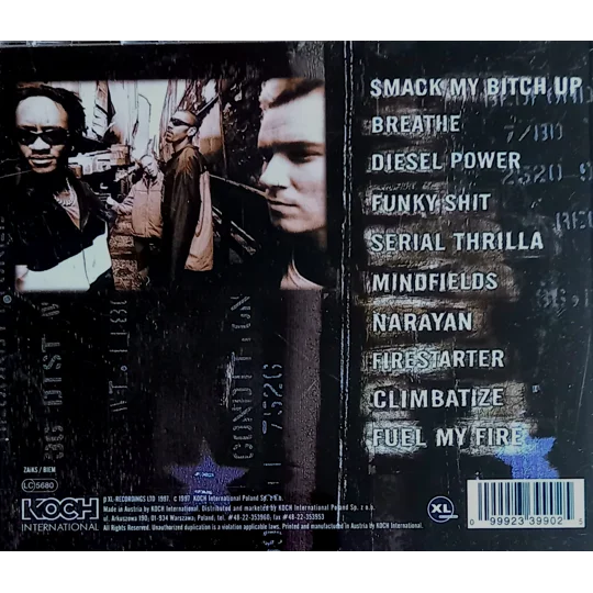 The Prodigy - The Fat of The Land CD back cover