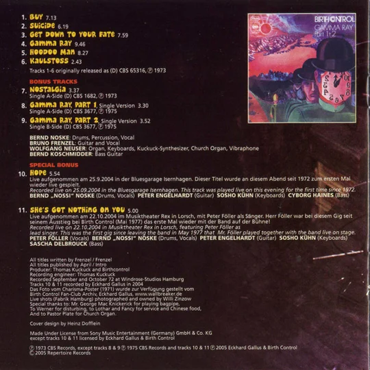 oodoo Man by Birth Control is a powerful album from the influential German rock band, known for blending progressive rock, classic rock, and hard rock with strong organ-driven arrangements and energetic performances.