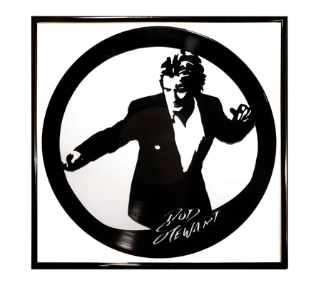Rod Stewart Vinyl Art Portrait