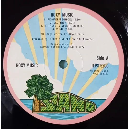 Roxy Music - Roxy Music record label