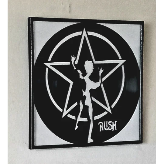 Rush Record artwork on Vinyl original photo on the wall