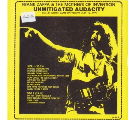 Frank Zappa & The Mothers Of Invention – Unmitigated Audacity CD