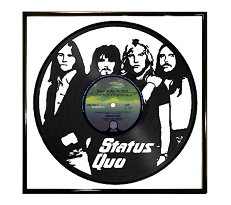 Status Quo band portrait on vinyl