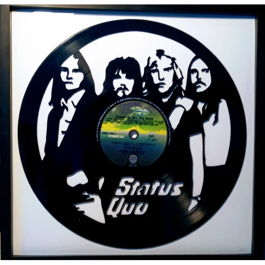 Status Quo band portrait on vinyl original photo