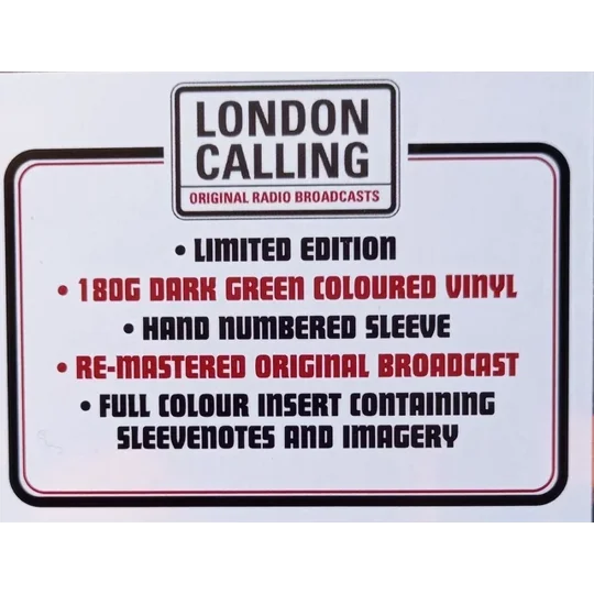 The Kinks - Live in San Francisco 1970 sticker, limited edition, green vinyl, hand numbered, full color insert,