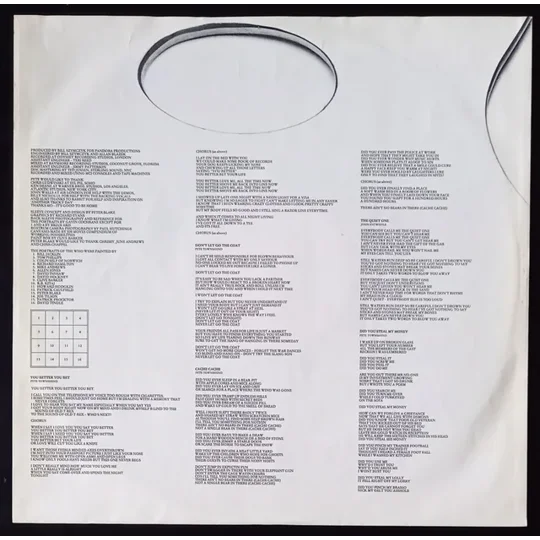 The Who - Face Dances inlay