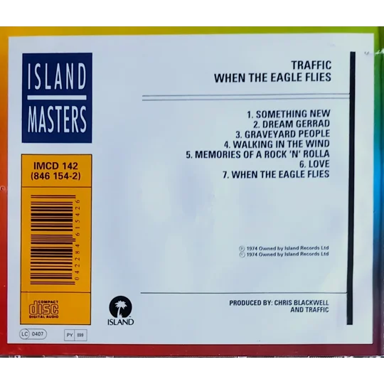 Traffic - When The Eagle Flies CD back cover