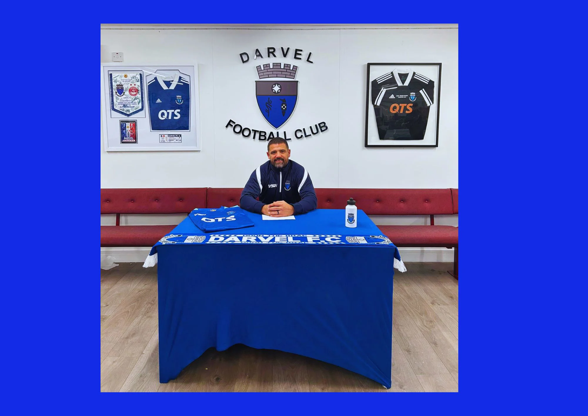 The Darvel FC boardroom at Recreation Park