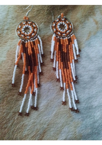 Beaded Earrings  ( dream catchers )