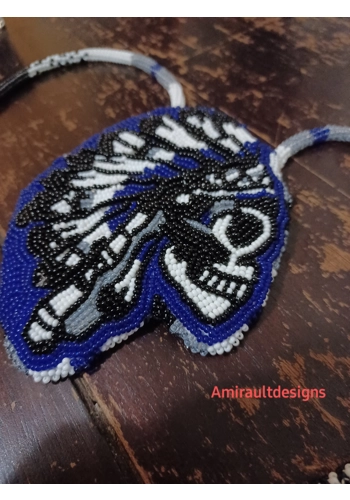 Beaded medallion with r..