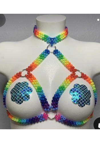 Beaded harness top