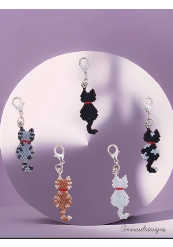 Beaded keychain charms