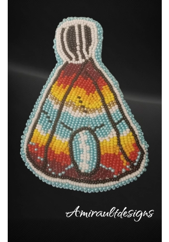 Flat beaded teepee