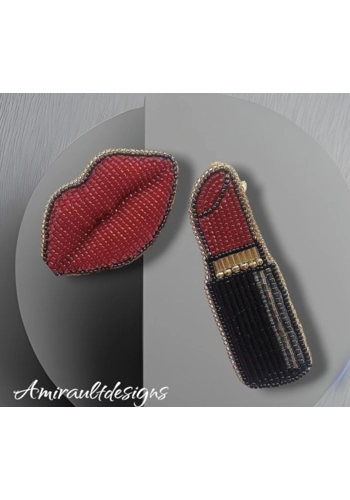 Beaded brooch