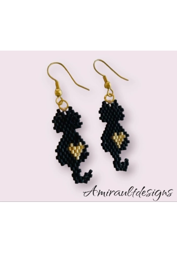 Flat beaded earrings