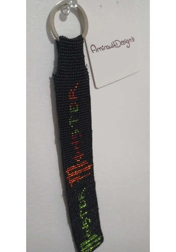 Loom beaded lanyard