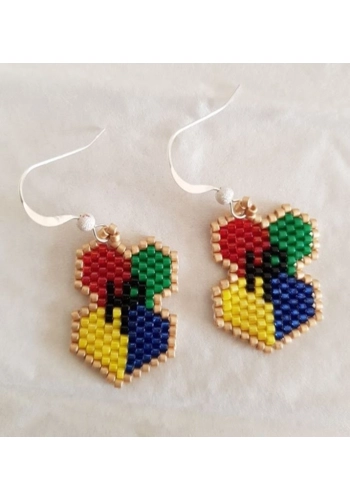 Flat beaded earrings  (..