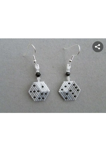 Flat beaded earrings