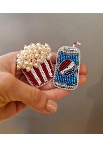 Beaded brooch
