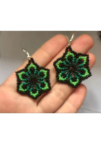 Flat beaded earrings