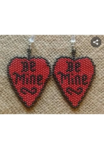 Flat beaded earrings