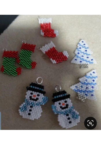 Beaded keychain charms