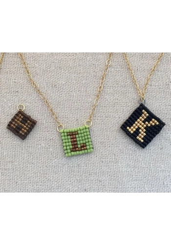 Flat beaded pendant