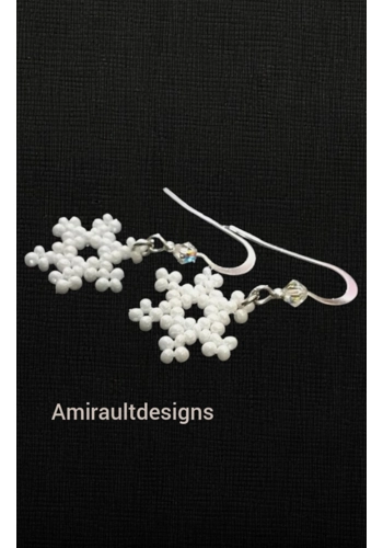 Flat beaded snowflake e..