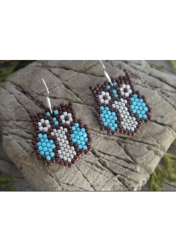 Flat beaded earrings 