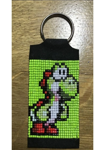 Flat Beaded keychain