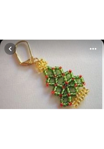 Beaded keychain charm