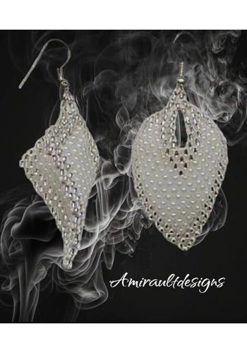 Flat beaded earrings