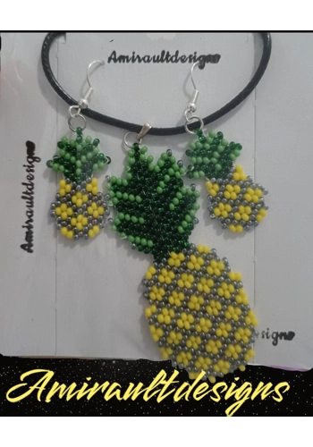 Beaded Earring & Necklace set