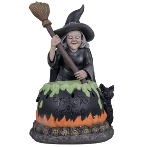 25cm Smoking Cauldron Witch Ornament