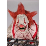 Cagey Clown With Clown In Cage 7 ft SVI Animatronic Prop Cagey Clown With Clown In Cage 7 ft SVI Animatronic Prop