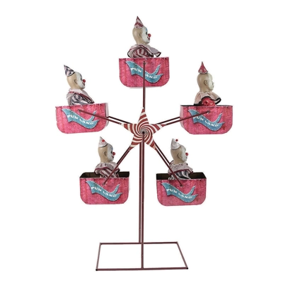 6ft Animated Evil Clown Ferris Wheel Fairground Halloween Animatronic 6ft Animated Evil Clown Ferris Wheel Fairground Halloween Animatronic