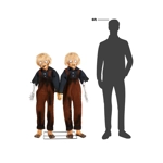 4FT Creepy Twin Boys Animatronic Halloween Decoration 4FT Creepy Twin Boys Animatronic Halloween Decoration